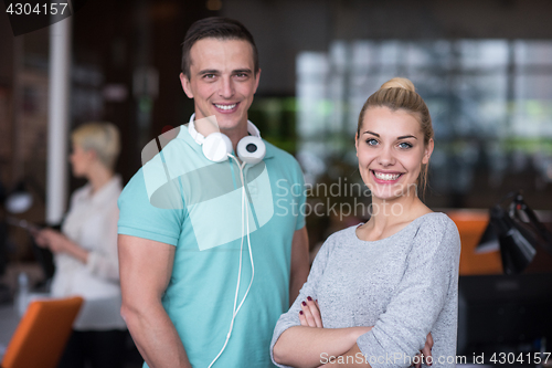 Image of Portrait of a startup business team At A Meeting