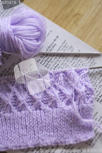 Image of knitting on needles