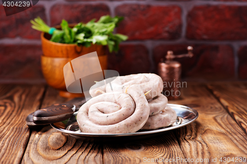 Image of raw sausages