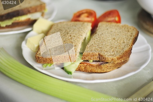 Image of wholemeal salad sandwich