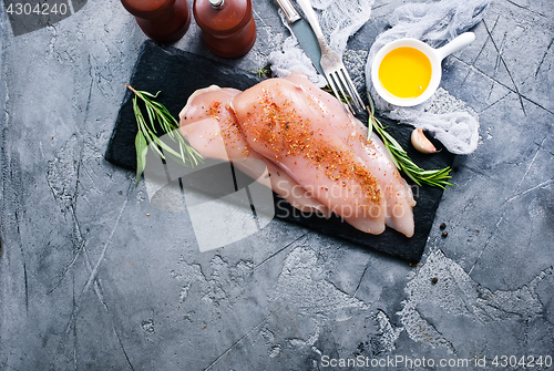 Image of raw chicken fillet