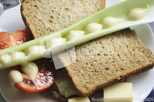 Image of wholemeal salad sandwich