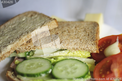 Image of wholemeal salad sandwich