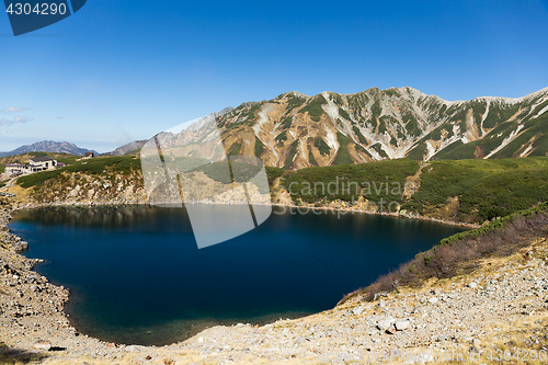 Image of Mikurigaike pond in the Tateyama mountain range in Toyama