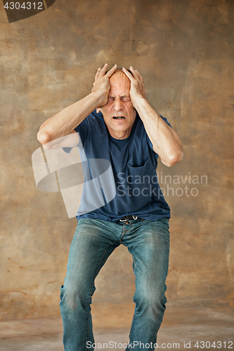 Image of Screaming Senior Man