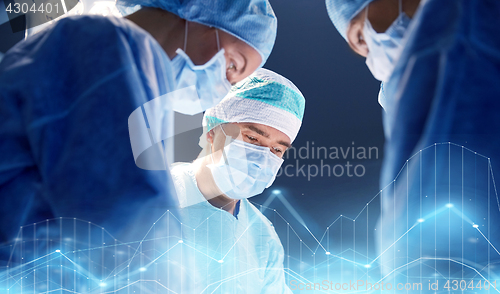 Image of group of surgeons in operating room at hospital