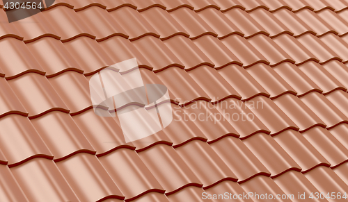 Image of Red clay roof tiles