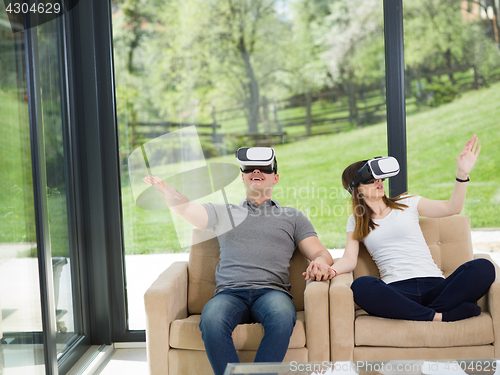 Image of Couple using virtual reality headset