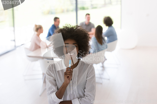 Image of Multiethnic startup Business Team At A Meeting at modern office 