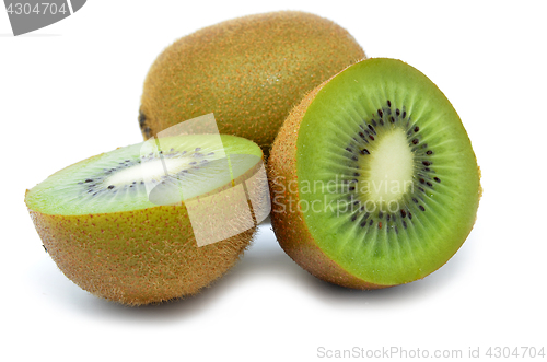 Image of Kiwi fruit, half of kiwi isolated