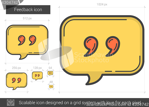 Image of Feedback line icon.