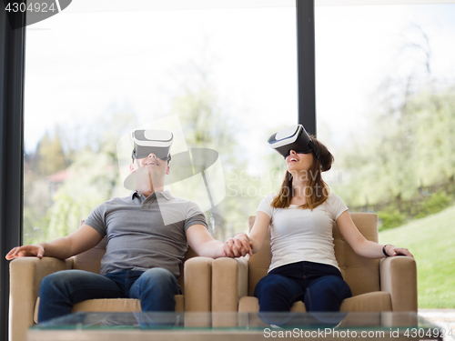 Image of Couple using virtual reality headset