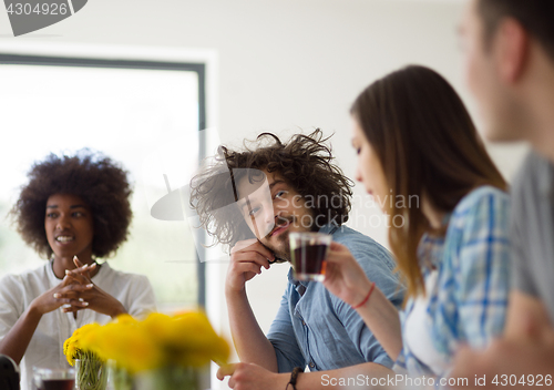 Image of Multiethnic startup Business Team At A Meeting at modern office 