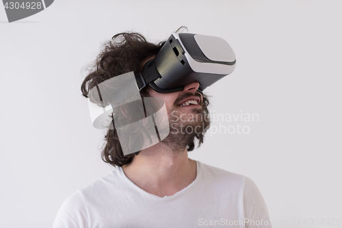 Image of Man using headset of virtual reality