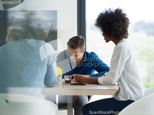 Image of Multiethnic startup Business Team At A Meeting at modern office 
