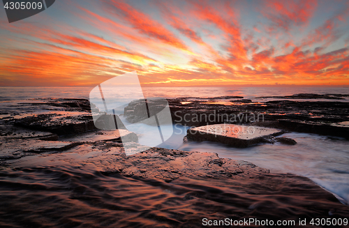 Image of Red skies over North Narrabeen Australia