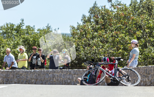 Image of Tony Gallopin's Crash, Individual Time Trial - Tour de France 20