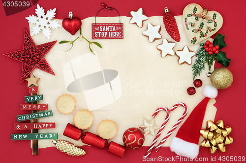 Image of Christmas Decorative Background Border