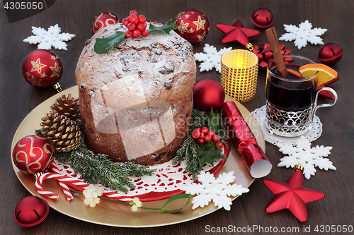 Image of Italian Panettone Christmas Cake 