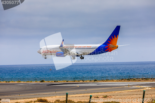 Image of ARECIFE, SPAIN - APRIL, 15 2017: Boeing 737-800 of Jet2holidays 