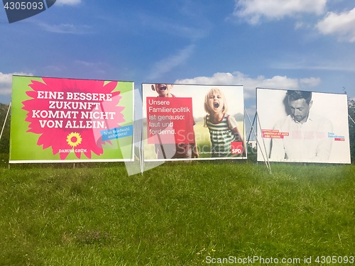 Image of Billboards by major parties for the German Parliamentary Elections