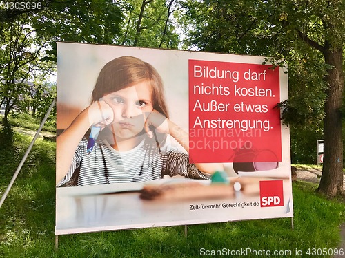 Image of SPD billboard for the German Parliamentary Elections