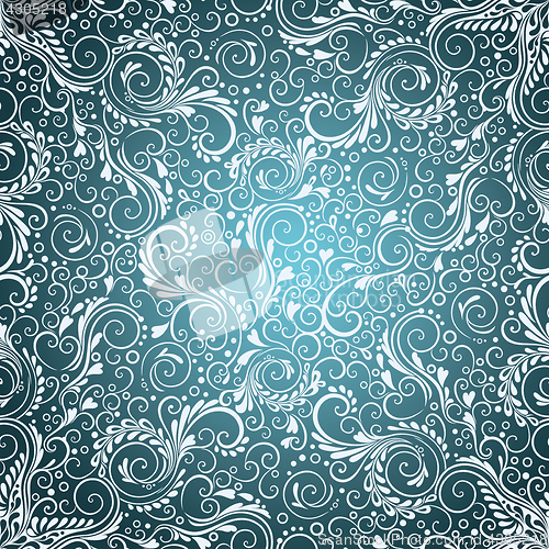 Image of Abstract elegant swirl seamless composition with spirals and hea