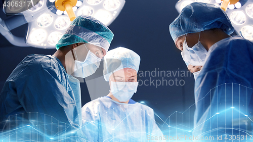 Image of group of surgeons in operating room at hospital