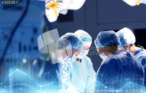 Image of group of surgeons in operating room at hospital