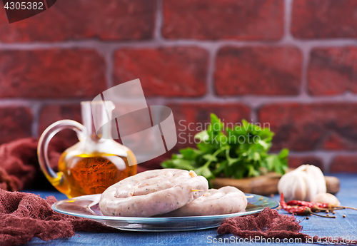 Image of raw sausages