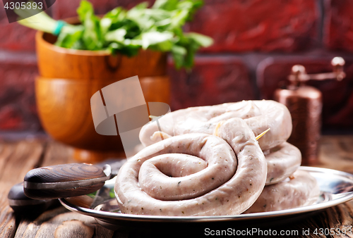 Image of raw sausages