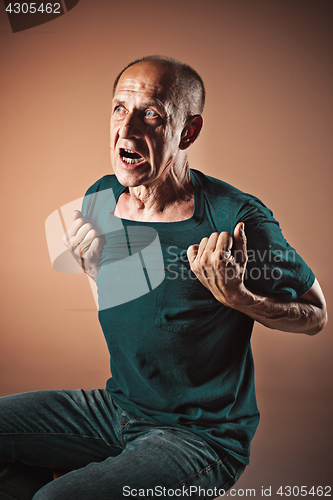 Image of Screaming Senior Man