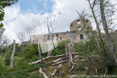 Image of The back of Borgholm castle ruin in Sweden