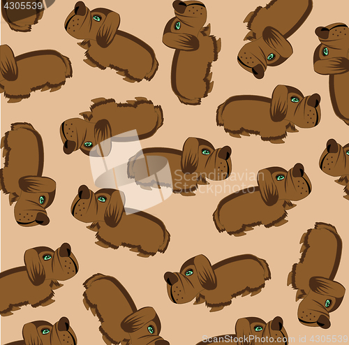 Image of Much dogs on gray background