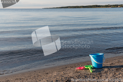 Image of Beach with bucket and spades