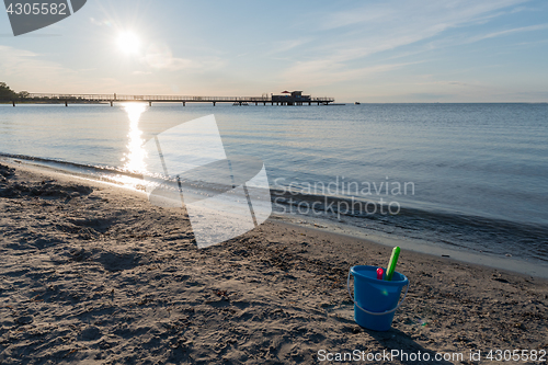 Image of Evening by a sand beach