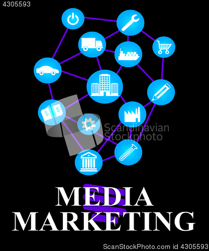 Image of Media Marketing Represents News Tv And Medium