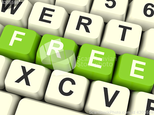 Image of Free Computer Keys Showing Freebies and Promotions