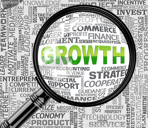 Image of Growth Magnifier Indicates Increase Searches And Searching