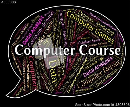 Image of Computer Course Shows Communication Schedules And Pc