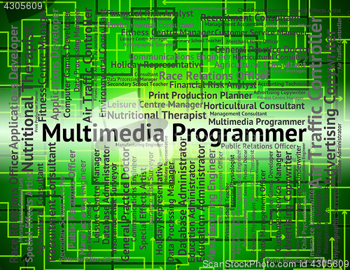 Image of Multimedia Programmer Represents Occupations Programmers And Hir