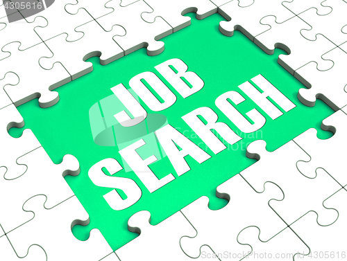 Image of Jigsaw Puzzle Shows Job Search