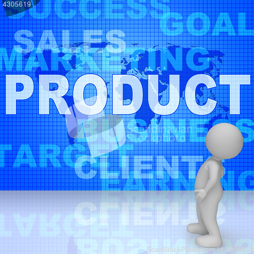 Image of Product Words Represents Made In 3d Rendering