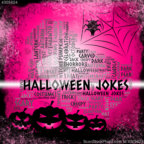 Image of Halloween Jokes Represents Trick Or Treat And Celebration