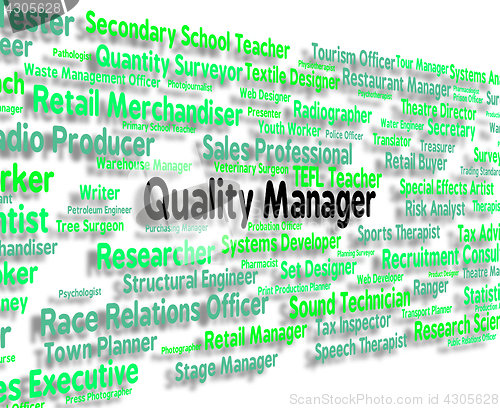 Image of Quality Manager Shows Excellent Guarantee And Job