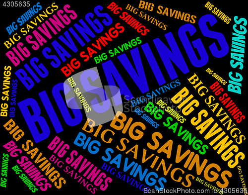 Image of Big Savings Means Offer Growth And Increase