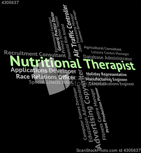Image of Nutritional Therapist Represents Work Occupations And Therapists