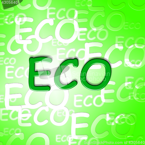 Image of Eco Words Shows Earth Day And Ecological