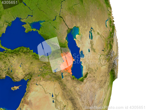 Image of Azerbaijan on Earth