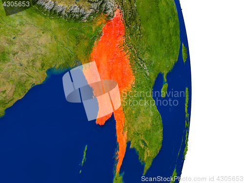 Image of Myanmar on Earth